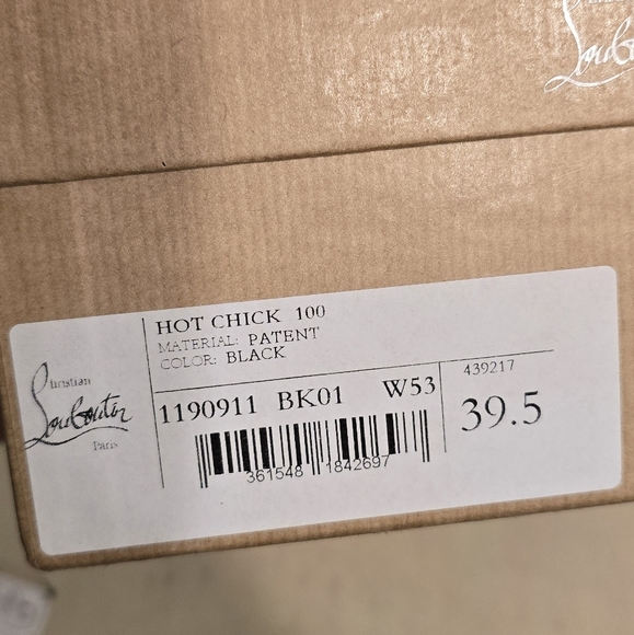 Christian Louboutin Black Heels with Stiletto Design and Glossy Finish - Picture 6 of 6